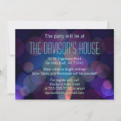 暗カラフルいパーティの招待状 招待状 (裏面)