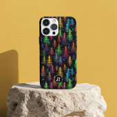暗カラフルい森の中で輝くクリスマスツリー Case-Mate iPhoneケース