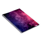 暗カラフルい背中に紫と青の煙が雲 ノートブック (右側)