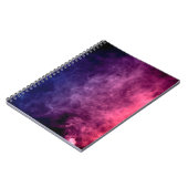 暗カラフルい背中に紫と青の煙が雲 ノートブック (左側)