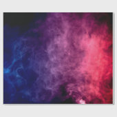暗カラフルい背中に紫と青の煙が雲 ラッピングペーパー (フラット)