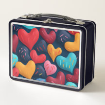 暗カラフルい背景のハート