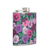 暗カラフル緑がかった青のパンジー フラスク (右)