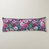 暗カラフル緑がかった青のパンジー ボディピロー (裏面)