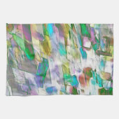 暗カラフル色、不透明、悪魔の戦い キッチンタオル (横)