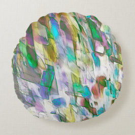 暗カラフル色、不透明、悪魔の戦い ラウンドクッション