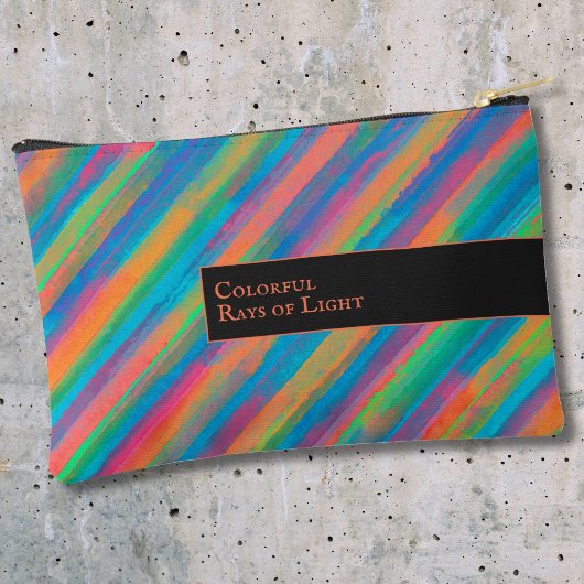 暗カラフル闇に落ちる光 アクセサリーポーチ