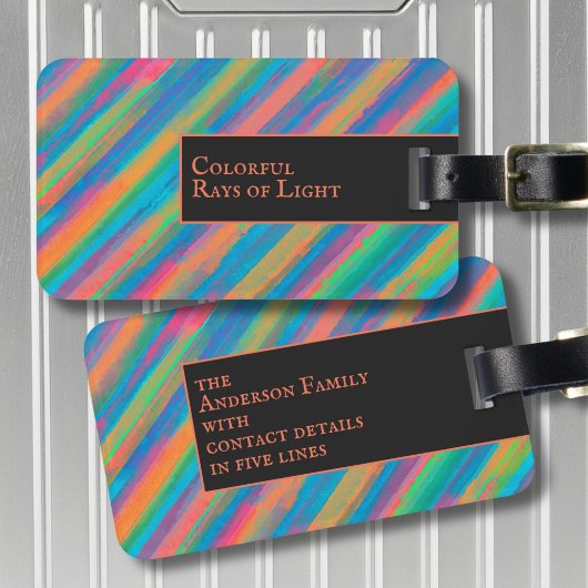 暗カラフル闇に落ちる光 ラゲッジタグ