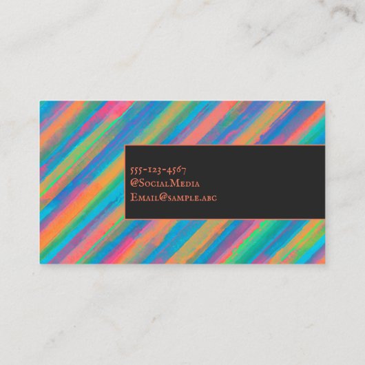 暗カラフル闇に落ちる光 名刺 (裏面)