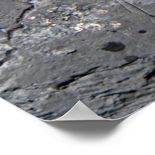 暗グランジいテクスチャの背景、ひび割れた石の壁 ポスター (角)