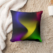 暗サイケデリック波 クッション (ブランケット)