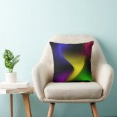 暗サイケデリック波 クッション (椅子)