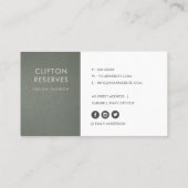 暗シンプルモダンミニマル銀鋼灰色 名刺 (裏面)