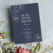 暗シンプル紫の白い牡丹のフローラ結婚の 招待状