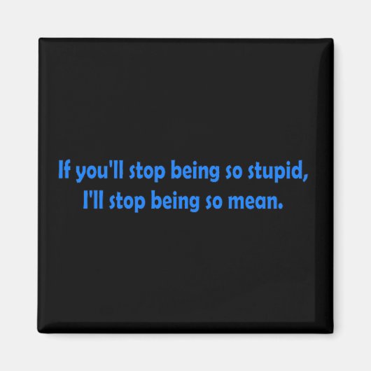 暗ストップ気なおもしろい言葉芸術 マグネット (正面)