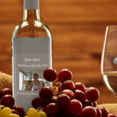 暗パーソナライズされたカジュアル灰色 |写真 | ワインラベル