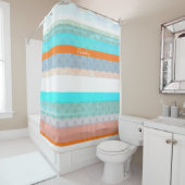 暗パーソナライズされた色と風化したストライプ シャワーカーテン (インサイチュ)