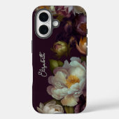 暗パーソナライズされた色植物性フローラiPhoneケース Case-Mate iPhoneケース (裏面)