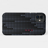 暗パーソナライズされた色水玉模様マトリパターン（の模様が）ある Case-Mate iPhoneケース (裏面(横))