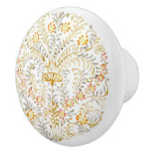 暗ビクトリアン色の塗り潰しフローラ水色 セラミックノブ (右)