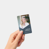 暗ミニマルいAzureフォト公証人署名エージェントBadg バッジ (手持ち)