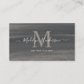 暗ミニマル色ブラシ走査可能QRコード 名刺 (正面)