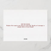 暗メリー赤クリスマス金ゴールドのスクリプト 箔シーズンカード (裏面)