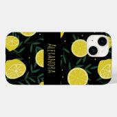暗モダンいパーソナライズされた果実夏の模様 Case-Mate iPhoneケース (裏面 (横))