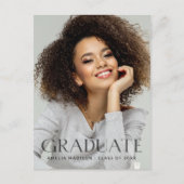 暗モダンはっきりした透明文字グラッド写真 ポストカード (正面)