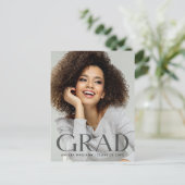 暗モダンはっきりした透明文字グラッド写真 ポストカード (スタンド正面)