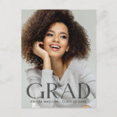 暗モダンはっきりした透明文字グラッド写真 ポストカード (正面)