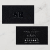 暗モダンイニシャル 名刺 (正面/裏面)