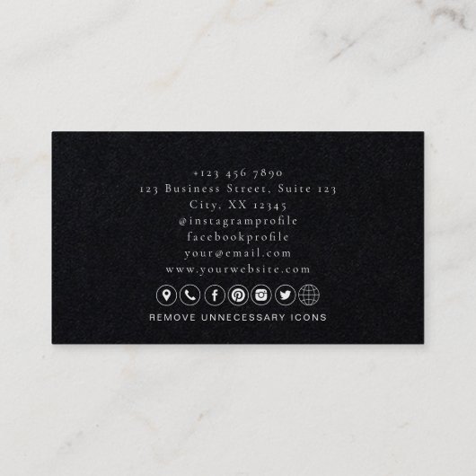 暗モダンイニシャル 名刺 (裏面)