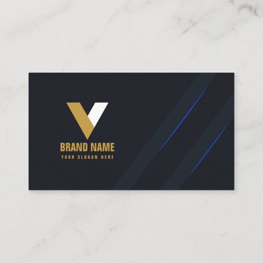 暗モダンエレガント 名刺 (裏面)