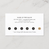 暗モダンフェイクエレガント金ゴールドハート美しいロイヤリティ ロイヤリティカード (裏面)