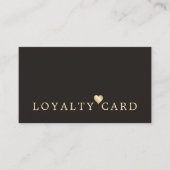 暗モダンフェイクエレガント金ゴールドハート美しいロイヤリティ ロイヤリティカード (正面)