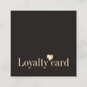 暗モダンフェイクエレガント金ゴールドハート美しいロイヤリティ ロイヤリティカード (正面)
