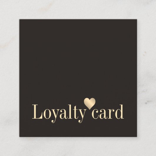 暗モダンフェイクエレガント金ゴールドハート美しいロイヤリティ ロイヤリティカード (正面)