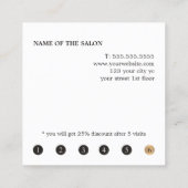 暗モダンフェイクエレガント金ゴールドハート美しいロイヤリティ ロイヤリティカード (裏面)