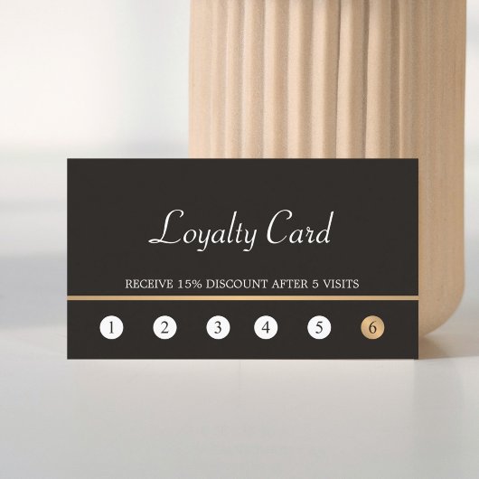 暗モダンフェイクエレガント金ゴールド線ロイヤリティカード ロイヤリティカード