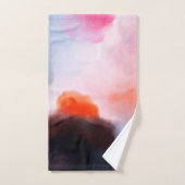 暗モダン水色抽象芸術 バスタオルセット (ハンドタオル)