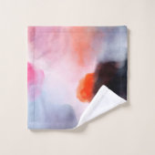 暗モダン水色抽象芸術 バスタオルセット (ウォッシュタオル)