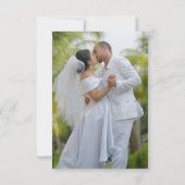 暗モダン緑の結婚サンキューカードを書く サンキューカード (裏面)