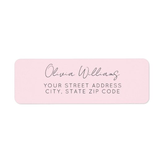 暗モダン色のスクリプトとサンセリフ淡いピンク ラベル (正面)