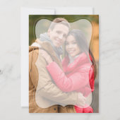 暗モダン色の写真の書結婚道 招待状 (裏面)