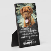 暗モダン色の木製ペット記念碑 |写真保存 フォトプラーク (側面)