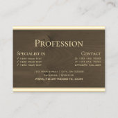 暗モダン色の木製ボード木目の外観 名刺 (裏面)