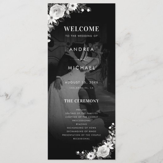 暗モダン色の消えた写真ゴシックフローラ結婚ズ プログラム (正面)