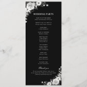 暗モダン色の消えた写真ゴシックフローラ結婚ズ プログラム (裏面)