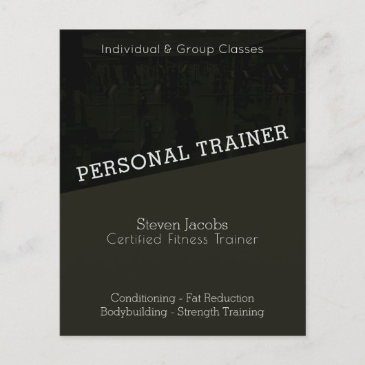 暗モダン色ジムトレーナー チラシ (正面)